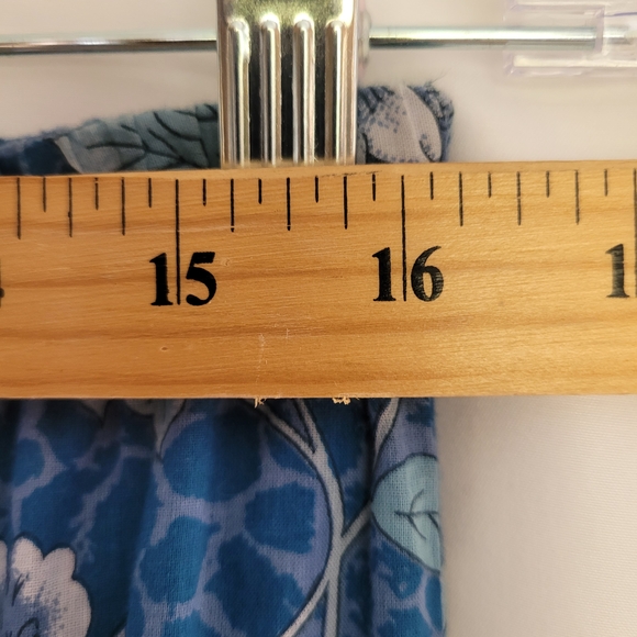 🌻NWOT Coldwater Creek Blue Floral Maxi Skirt size L - Picture 11 of 13